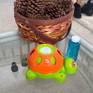 Splash sprinkler and bubble machine for kids!